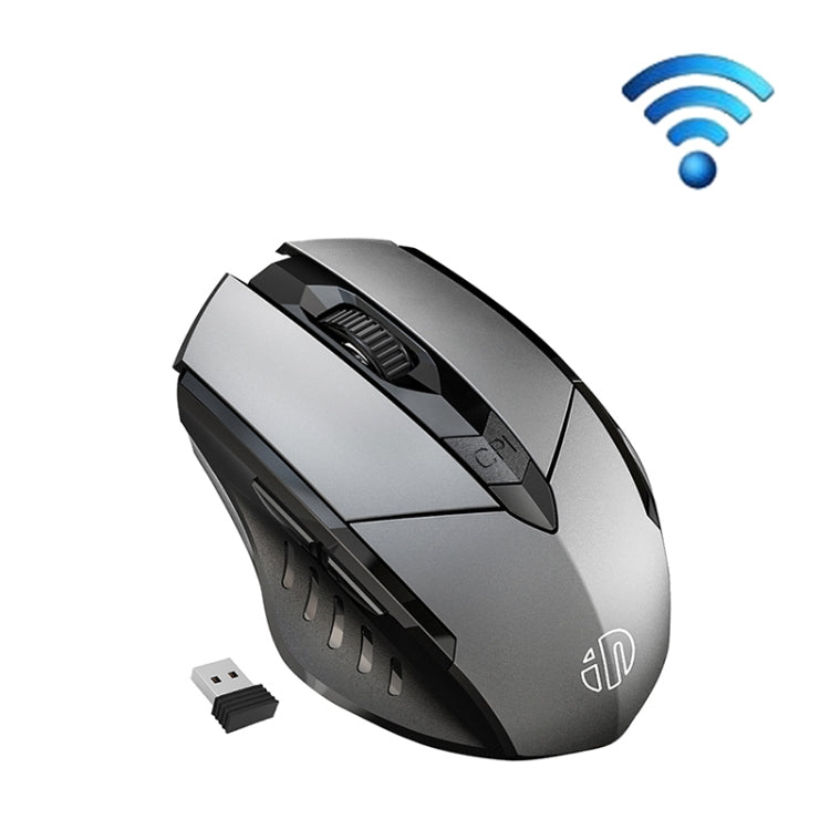 Inphic A1 6 Keys 1000/1200/1600 DPI Home Gaming Wireless Mechanical Mouse, Colour: Gray Wireless+Bluetooth 4.0+Bluetooth 5.0, Black Wireless Charging Silent Version, Gray Wireless Charging Silent Version, Red Wireless Charging Silent Version