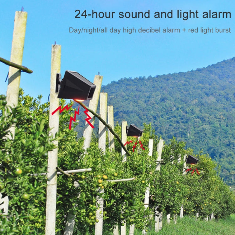 N911F 129dB Wireless Remote Control Solar Human Body Induction Sound Light Alarm, N911F