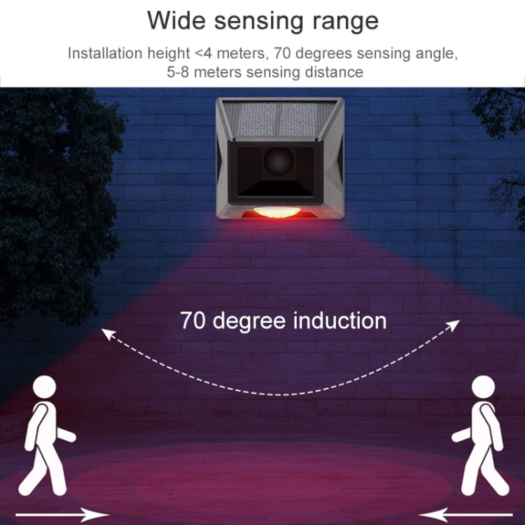 N911F 129dB Wireless Remote Control Solar Human Body Induction Sound Light Alarm, N911F