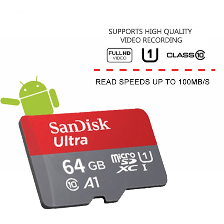 SanDisk A1 Monitoring Recorder SD Card High Speed Mobile Phone TF Card Memory Card, 16GB-98M/S, 32GB-98M/S, 64GB-100M/S, 128GB-100M/S, 200GB-100M/S, 256GB-100M/S, 400GB-100M/S, 512GB-100M/S