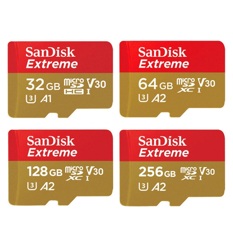 SanDisk U3 High-Speed Micro SD Card  TF Card Memory Card for GoPro Sports Camera, Drone, Monitoring, Gold Card 32GB(A1), Gold Card 64GB(A2), Gold Card 128GB(A2), Gold Card 256GB(A2), Black Card 32GB(A1), Black Card 64GB(A2), Black Card 128GB(A2)