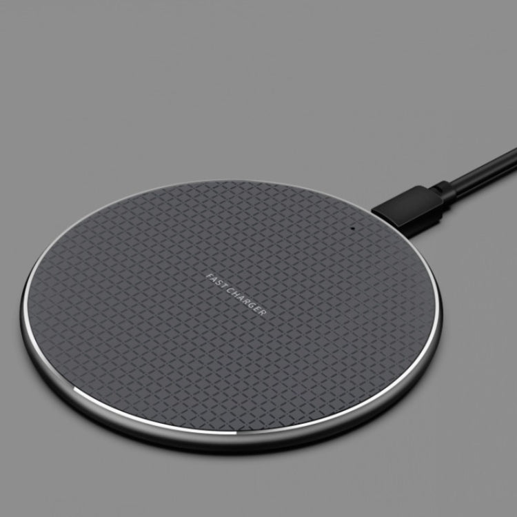 K8 10W Universal Aluminum Alloy Mobile Phone Wireless Charger, with 1m Cable, with 50cm Cable