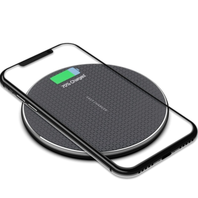 K8 10W Universal Aluminum Alloy Mobile Phone Wireless Charger, with 1m Cable, with 50cm Cable