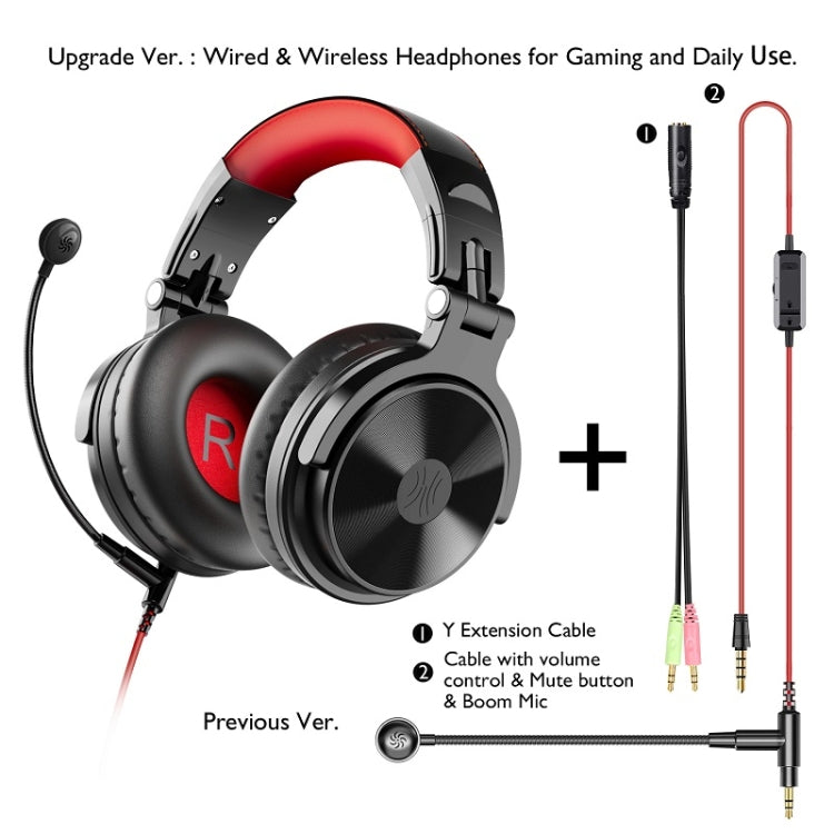 OneOdio Headset Game Anchor Wire Headset, With Bluetooth (Black & Red), Without Bluetooth (Green )