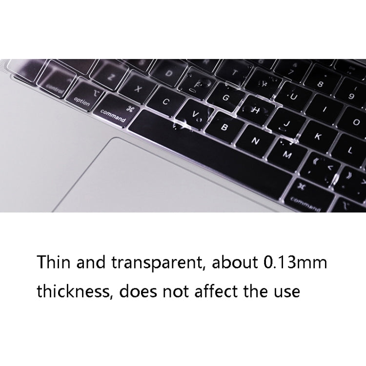 0.13mm Transparent TPU Laptop Keyboard Protective Film, For MacBook Air 11.6 inch A1370 & A1465, For MacBook Retina 12 inch A1534, For MacBook Pro 13.3 inch A1708 (without Touch Bar), For MacBook Air 13.3 inch A1369 & A1466