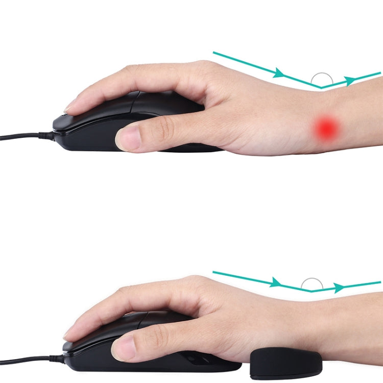 Silicone Wrist Support Mouse Pad Mobile Palm Rest Office Hand Rest Right Hand Version, Black Right Hand