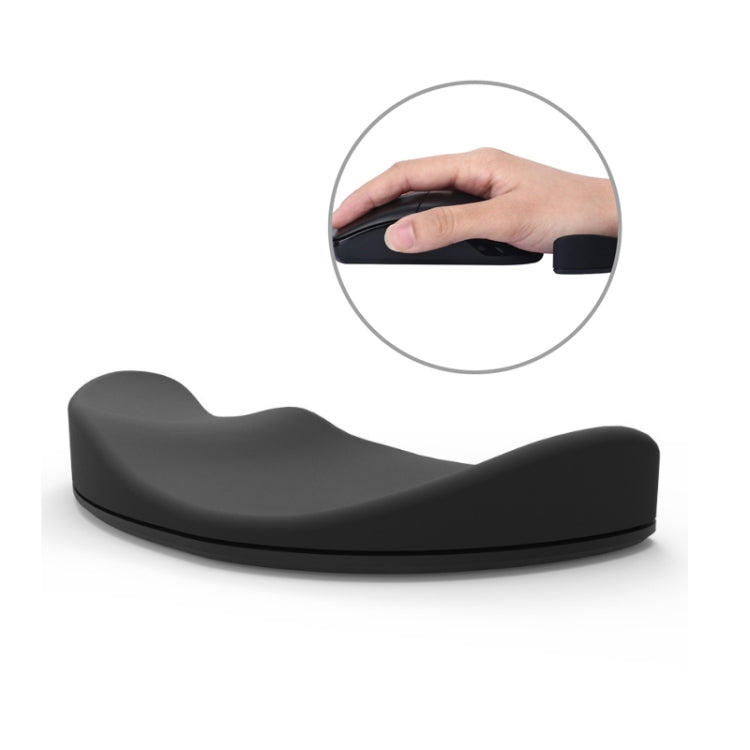 Silicone Wrist Support Mouse Pad Mobile Palm Rest Office Hand Rest Right Hand Version, Black Right Hand