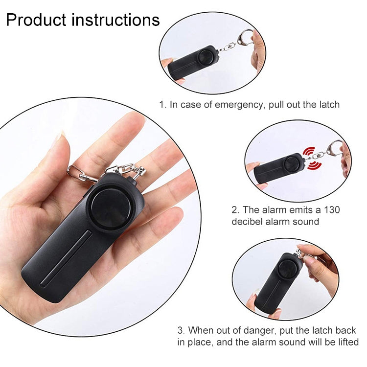 AF-9400 130dB Personal Alarm Pull Ring Women Anti-Wolf Alarm Self-Defense Keychain