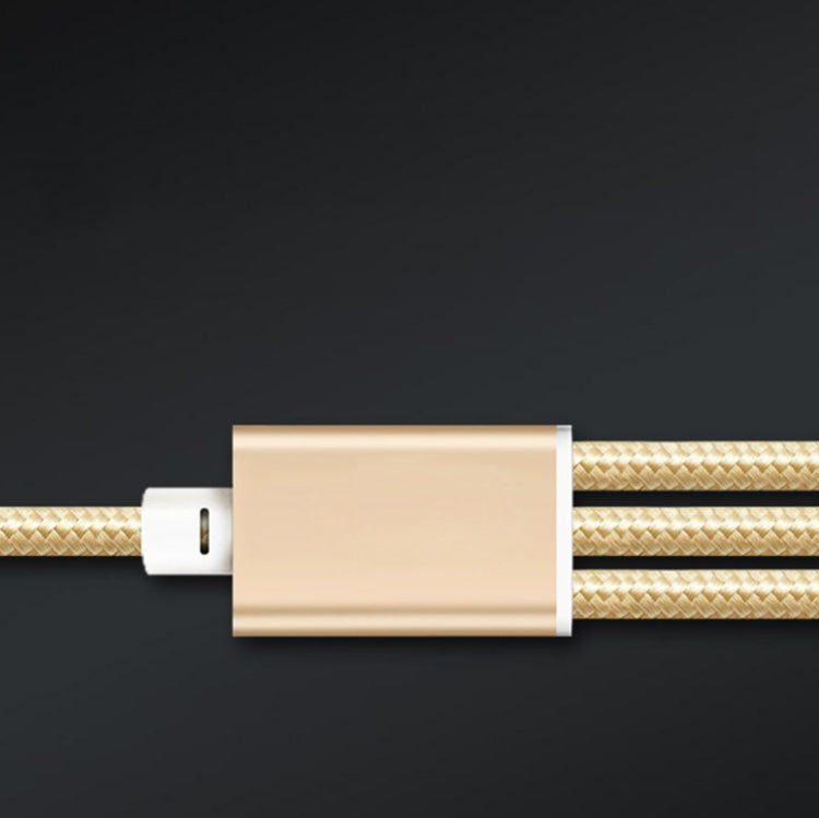 5 PCS 2A 3 In 1 USB To USB-C / Type-C + 8 Pin + Micro USB Braided Data Cable, USB To USB-C / Type-C + 8 Pin + Micro USB