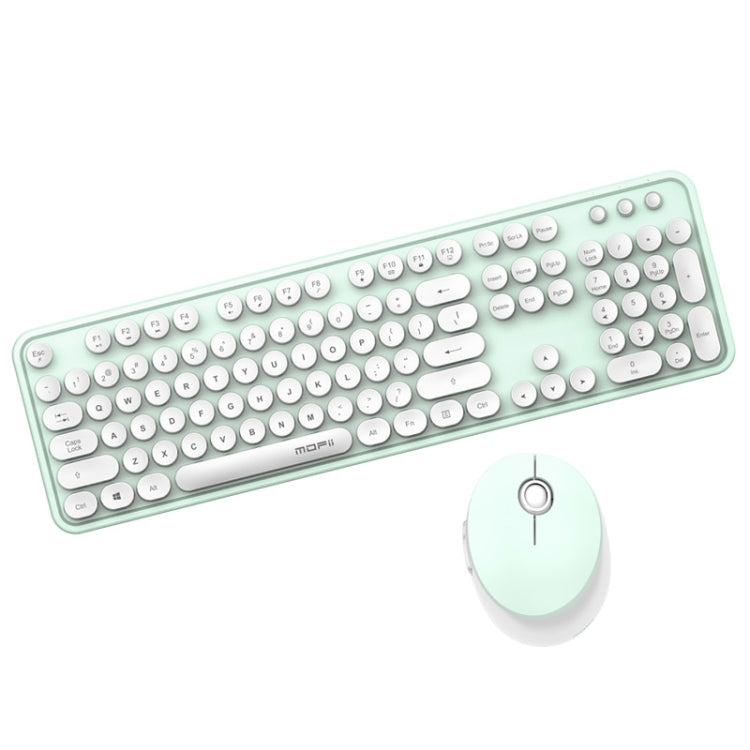 Mofii Sweet Wireless Keyboard And Mouse Set Girls Punk Keyboard Office Set, Lipstick Mixed Version, Pink Mixed Version, Green Mixed Version, Blue Mixed Version, Black Ordinary Version, White Ordinary Version, White Green Ordinary Version