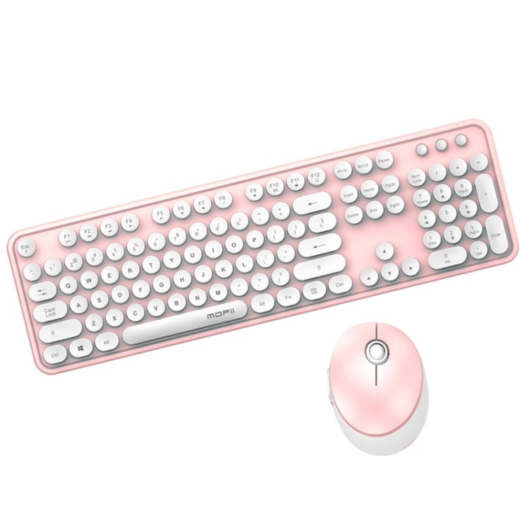 Mofii Sweet Wireless Keyboard And Mouse Set Girls Punk Keyboard Office Set, Lipstick Mixed Version, Pink Mixed Version, Green Mixed Version, Blue Mixed Version, Black Ordinary Version, White Ordinary Version, White Green Ordinary Version