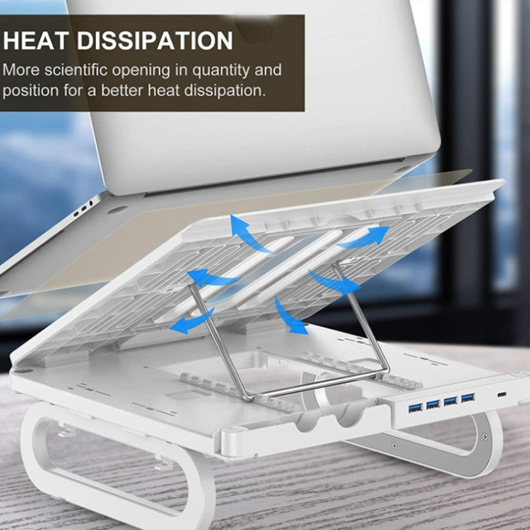 A23 Foldable Notebook Stand With 10-Speed Adjustment Computer Cooling Lifting Stand, Regular (White ), Regular (Black ), Detachable Accessories 3.0HUB (White), Detachable Accessories 3.0HUB (Black )