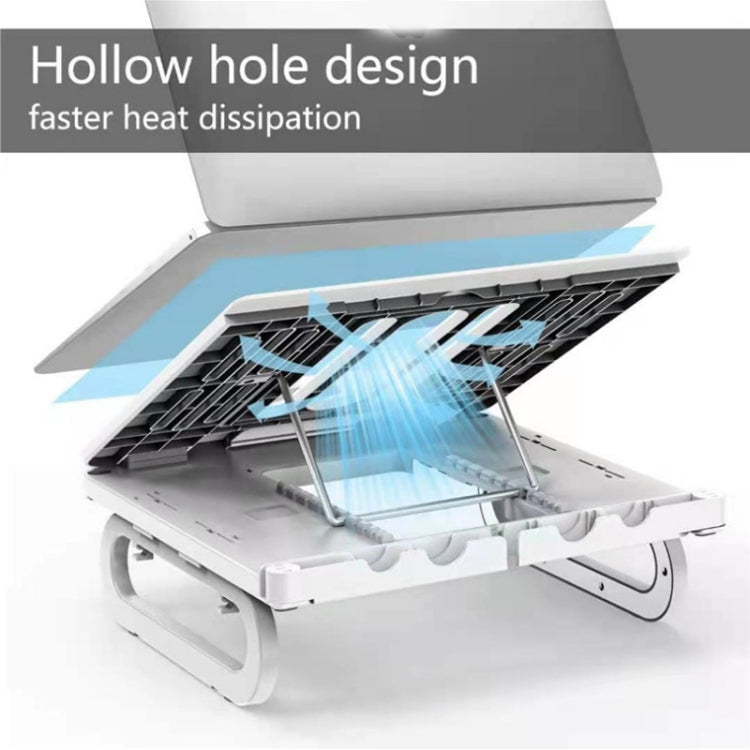 A23 Foldable Notebook Stand With 10-Speed Adjustment Computer Cooling Lifting Stand, Regular (White ), Regular (Black ), Detachable Accessories 3.0HUB (White), Detachable Accessories 3.0HUB (Black )