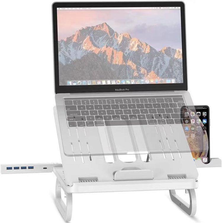 A23 Foldable Notebook Stand With 10-Speed Adjustment Computer Cooling Lifting Stand, Regular (White ), Regular (Black ), Detachable Accessories 3.0HUB (White), Detachable Accessories 3.0HUB (Black )