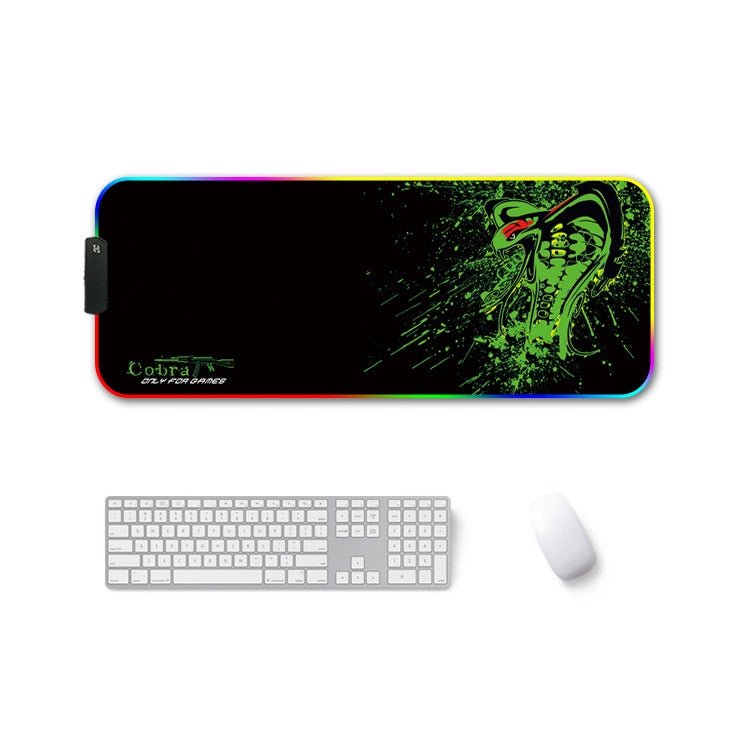 F-01 Rubber Thermal Transfer RGB Luminous Non-Slip Mouse Pad, 250x350x3mm, 250x350x4mm, 260x390x3mm