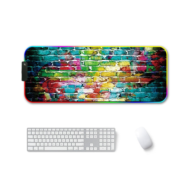 F-01 Rubber Thermal Transfer RGB Luminous Non-Slip Mouse Pad, 250x350x3mm, 250x350x4mm, 260x390x3mm