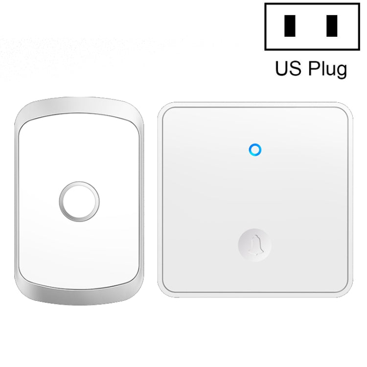 CACAZI FA50 1 For 1 Push-button Self-generating Wireless Doorbell, US Plug, EU Plug, UK Plug