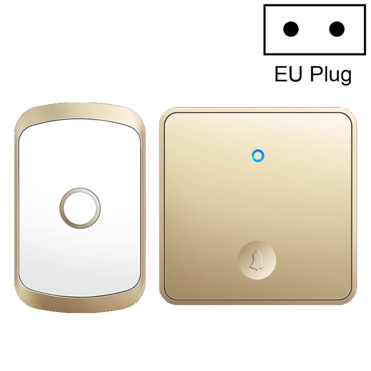 CACAZI FA50 1 For 1 Push-button Self-generating Wireless Doorbell, US Plug, EU Plug, UK Plug