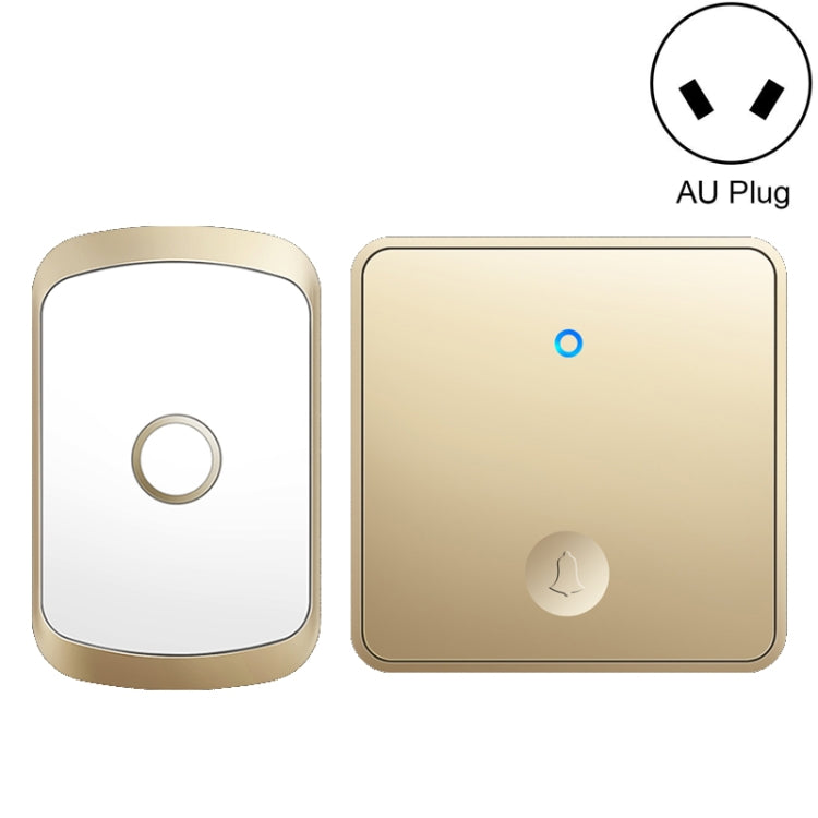 CACAZI FA50 1 For 1 Push-button Self-generating Wireless Doorbell, US Plug, EU Plug, UK Plug, AU Plug