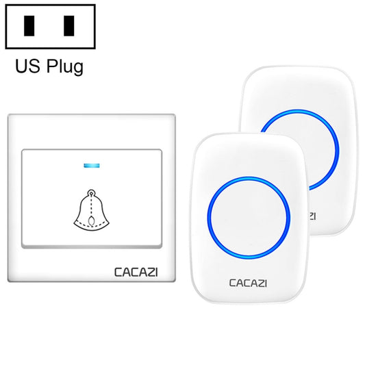 CACAZI H10 1 For 2 Home Wireless Music Doorbell without Battery, US Plug, EU Plug, UK Plug