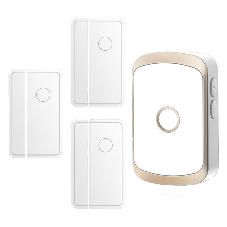 CACAZI 1 For 3 Split Type Door Opening Sensor Reminder Smart Wireless Doorbell Alarm, US Plug, EU Plug, UK Plug, AU Plug