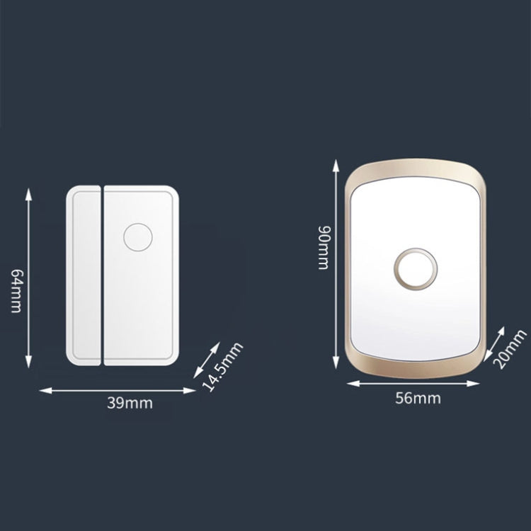 CACAZI 1 For 3 Split Type Door Opening Sensor Reminder Smart Wireless Doorbell Alarm, US Plug, EU Plug, UK Plug, AU Plug