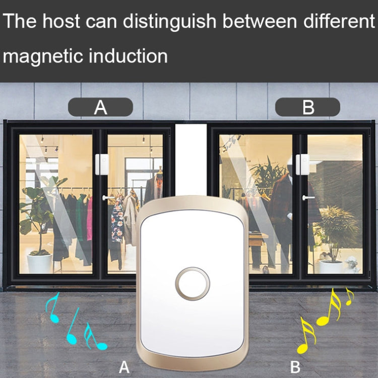 CACAZI 1 For 3 Split Type Door Opening Sensor Reminder Smart Wireless Doorbell Alarm, US Plug, EU Plug, UK Plug, AU Plug