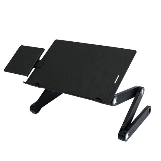 T8 Aluminum Alloy Folding & Lifting Laptop Desk Office Desk Heightening Bracket, with Mouse Board (Black), with Mouse Board (Silver), with Fan & Mouse Board (Black), with Fan & Mouse Board (Silver)