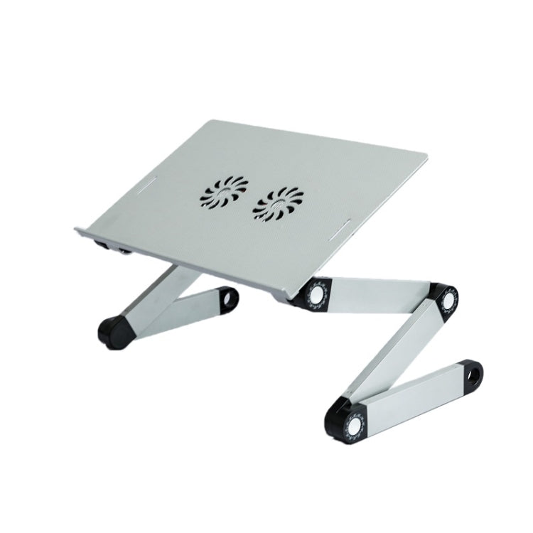 T8 Aluminum Alloy Folding & Lifting Laptop Desk Office Desk Heightening Bracket, with Mouse Board (Black), with Mouse Board (Silver), with Fan & Mouse Board (Black), with Fan & Mouse Board (Silver)