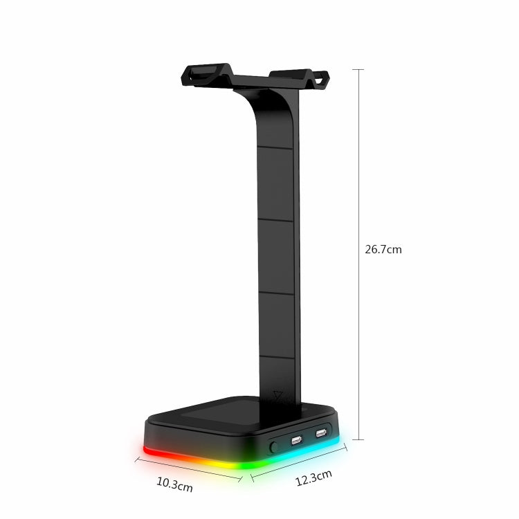 RGBD9 RGB Headset Stand Color-Changing Gaming Headset Stand Gaming Headset Display Stand with Dual USB Ports, RGBD9