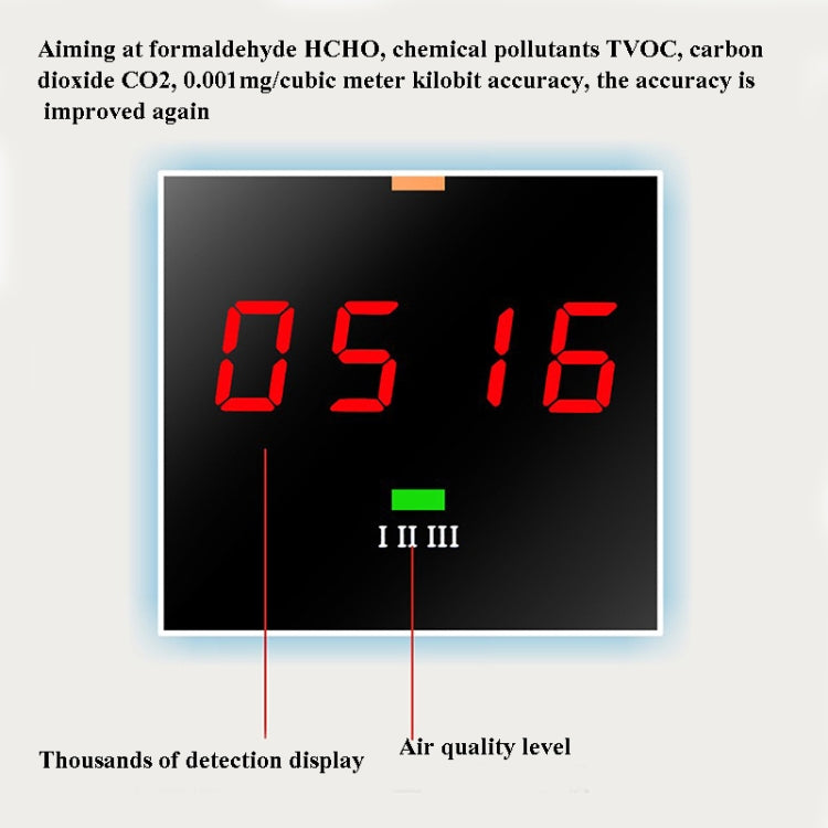 JSM-131 Portable CO2 TVOC Formaldehyde Carbon Dioxide Detector