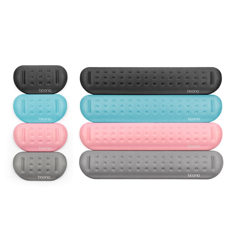 Baona Silicone Memory Cotton Wrist Pad Massage Hole Keyboard Mouse Pad, Style:, Mouse Pad (Blue), Mouse Pad (Gray), Mouse Pad (Black), Mouse Pad (Pink), Medium Keyboard Rest (Blue), Medium Keyboard Rest (Gray), Medium Keyboard Rest (Black)