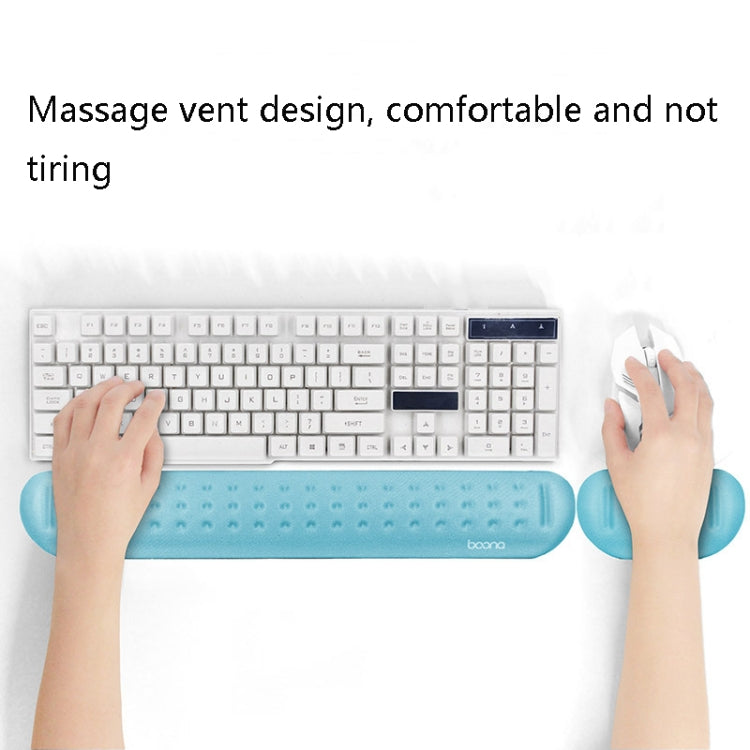 Baona Silicone Memory Cotton Wrist Pad Massage Hole Keyboard Mouse Pad, Style:, Mouse Pad (Blue), Mouse Pad (Gray), Mouse Pad (Black), Mouse Pad (Pink), Medium Keyboard Rest (Blue), Medium Keyboard Rest (Gray), Medium Keyboard Rest (Black)