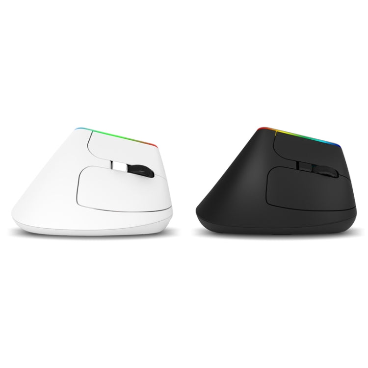 DELUX M618C 6 Keys 1600 DPI RGB Vertical Wireless Bluetooth Dual Mode Mouse, M618C(White), M618C(Black)