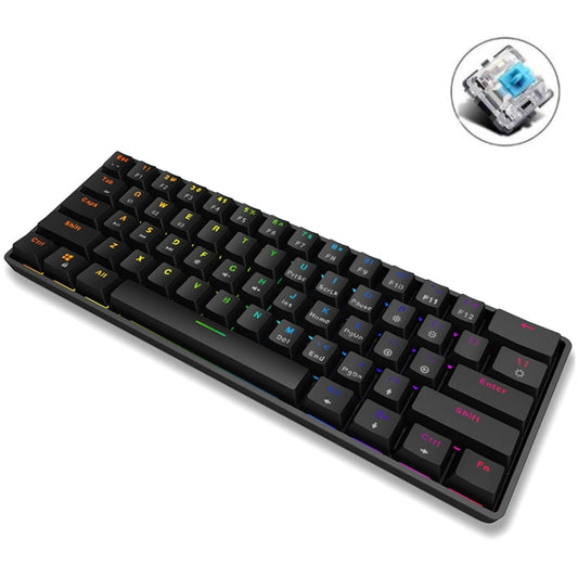 LEAVEN K28 61 Keys Gaming Office Computer RGB Wireless Bluetooth + Wired Dual Mode Mechanical Keyboard, Cabel Length:1.5m, Green Axis (Black), Green Axis (White), Green Axis (Blue), Green Axis (Pink), Red Axis (Black), Red Axis (White), Red Axis (Blue)