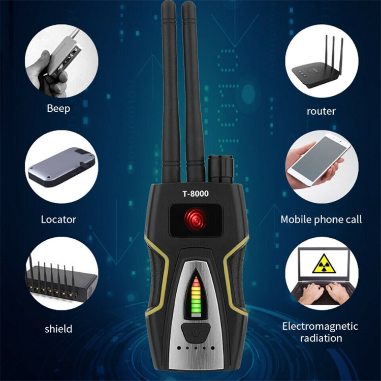 T8000 Wireless Signal Detector GPS Defense Location Finding Camera Anti-Candid Anti-Tracking Detection Instrument