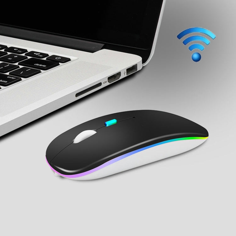 Y20 4 Keys Colorful Glow Charging Mute Mouse Notebook Game Wireless Mouse, 2.4G Version (Black), 2.4G Version (Blue), 2.4G Version (Green), 2.4G Version (Silver), 2.4G Version (White), 2.4G Version (Pink), 2.4G Version (Gold), Bluetooth Version (Black)