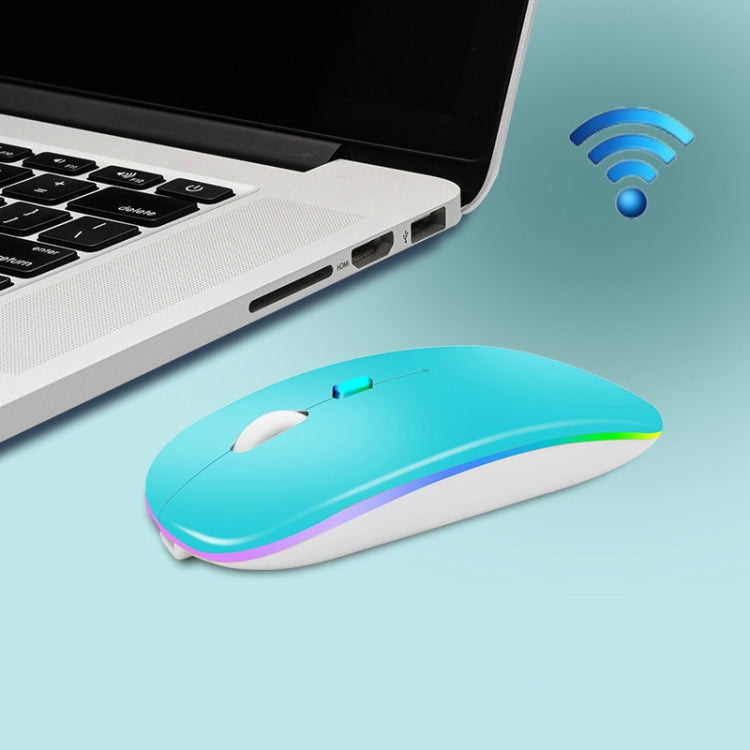 Y20 4 Keys Colorful Glow Charging Mute Mouse Notebook Game Wireless Mouse, 2.4G Version (Black), 2.4G Version (Blue), 2.4G Version (Green), 2.4G Version (Silver), 2.4G Version (White), 2.4G Version (Pink), 2.4G Version (Gold), Bluetooth Version (Black)