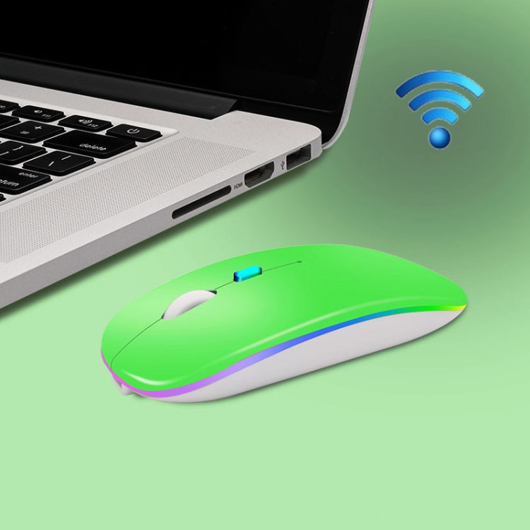 Y20 4 Keys Colorful Glow Charging Mute Mouse Notebook Game Wireless Mouse, 2.4G Version (Black), 2.4G Version (Blue), 2.4G Version (Green), 2.4G Version (Silver), 2.4G Version (White), 2.4G Version (Pink), 2.4G Version (Gold), Bluetooth Version (Black)