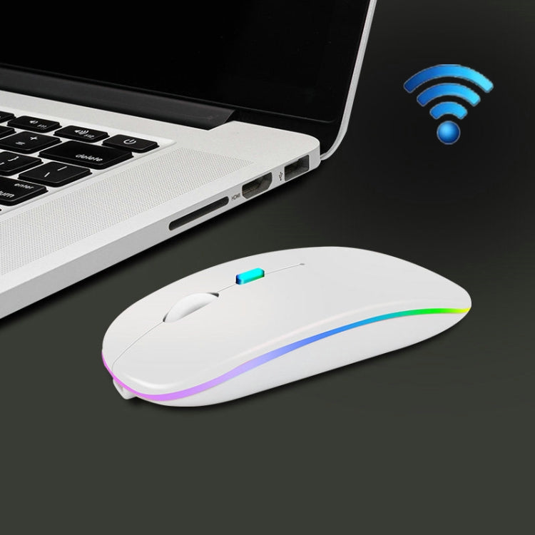 Y20 4 Keys Colorful Glow Charging Mute Mouse Notebook Game Wireless Mouse, 2.4G Version (Black), 2.4G Version (Blue), 2.4G Version (Green), 2.4G Version (Silver), 2.4G Version (White), 2.4G Version (Pink), 2.4G Version (Gold), Bluetooth Version (Black)