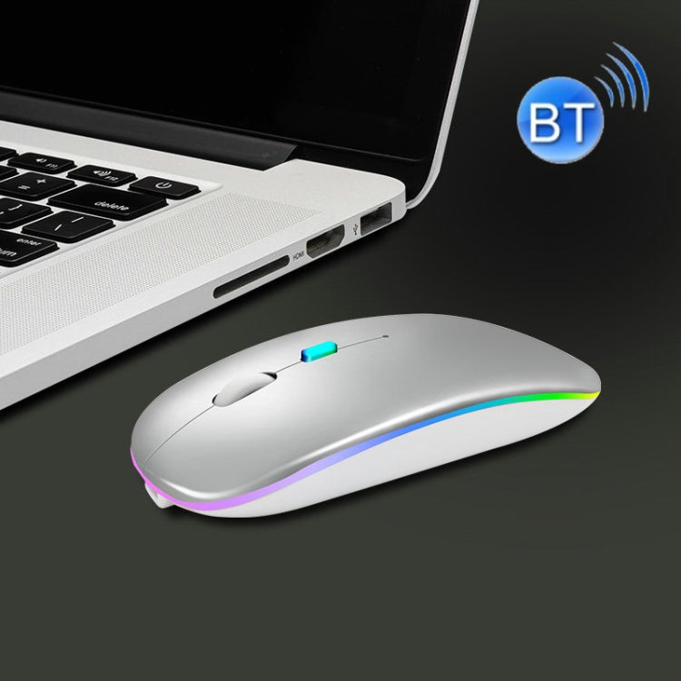 Y20 4 Keys Colorful Glow Charging Mute Mouse Notebook Game Wireless Mouse, 2.4G Version (Black), 2.4G Version (Blue), 2.4G Version (Green), 2.4G Version (Silver), 2.4G Version (White), 2.4G Version (Pink), 2.4G Version (Gold), Bluetooth Version (Black)