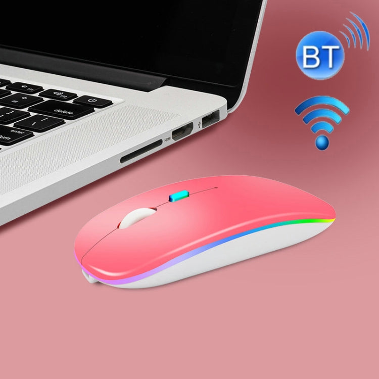 Y20 4 Keys Colorful Glow Charging Mute Mouse Notebook Game Wireless Mouse, 2.4G Version (Black), 2.4G Version (Blue), 2.4G Version (Green), 2.4G Version (Silver), 2.4G Version (White), 2.4G Version (Pink), 2.4G Version (Gold), Bluetooth Version (Black)