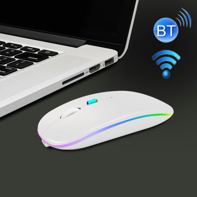 Y20 4 Keys Colorful Glow Charging Mute Mouse Notebook Game Wireless Mouse, 2.4G Version (Black), 2.4G Version (Blue), 2.4G Version (Green), 2.4G Version (Silver), 2.4G Version (White), 2.4G Version (Pink), 2.4G Version (Gold), Bluetooth Version (Black)