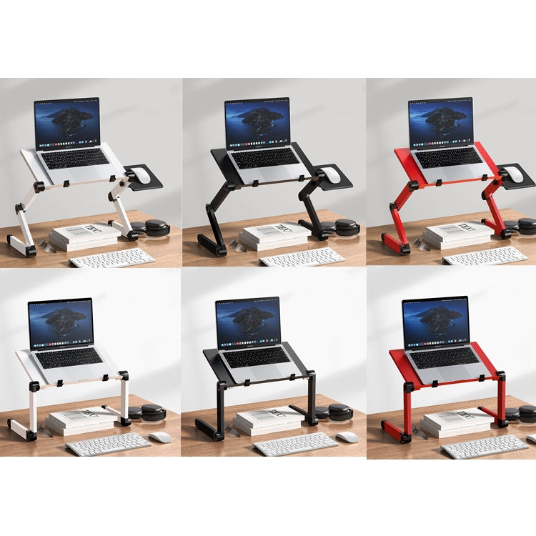 Oatsbasf Folding Computer Desk Laptop Stand Foldable Lifting Heightening Storage Portable Rack,Style:, L01 White, L01 Black, L01 Red, L02 White, L02  Black, L02 Red