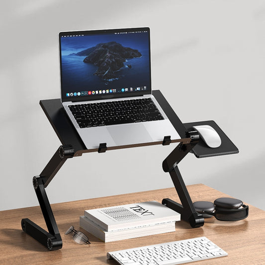 Oatsbasf Folding Computer Desk Laptop Stand Foldable Lifting Heightening Storage Portable Rack,Style:, L01 Black, L02 White, L02  Black