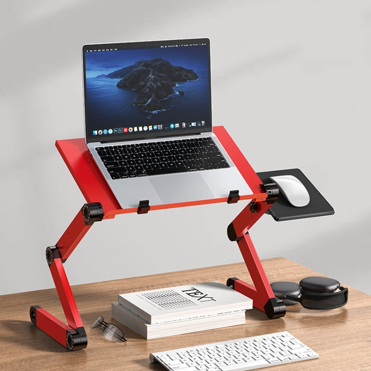 Oatsbasf Folding Computer Desk Laptop Stand Foldable Lifting Heightening Storage Portable Rack,Style:, L01 White, L01 Black, L01 Red, L02 White, L02  Black, L02 Red