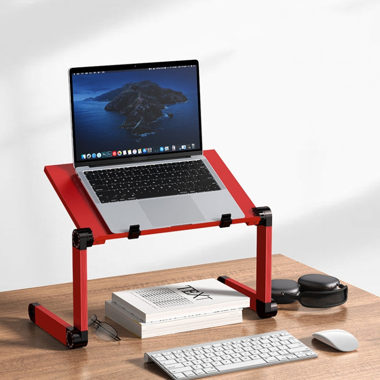 Oatsbasf Folding Computer Desk Laptop Stand Foldable Lifting Heightening Storage Portable Rack,Style:, L01 White, L01 Black, L01 Red, L02 White, L02  Black, L02 Red