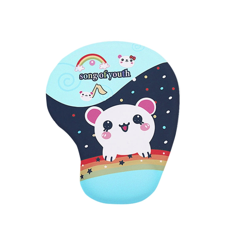 2 PCS Silicone Comfortable Padded Non-Slip Hand Rest Wristband Mouse Pad, Pink, Red, Purple, Green, Blue, Silver Gray, Cow, Rainbow Mouse, Rabbit, Elephant, Small Squirrel, Couple Monkey, Chocolate Cat, Red Bear, Blue Cat