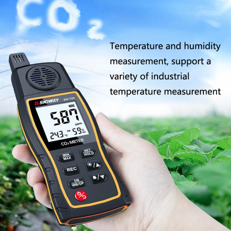 SNDWAY SW723 High-Precision Carbon Dioxide Detector Air Carbon Dioxide Concentration Monitor, SW723