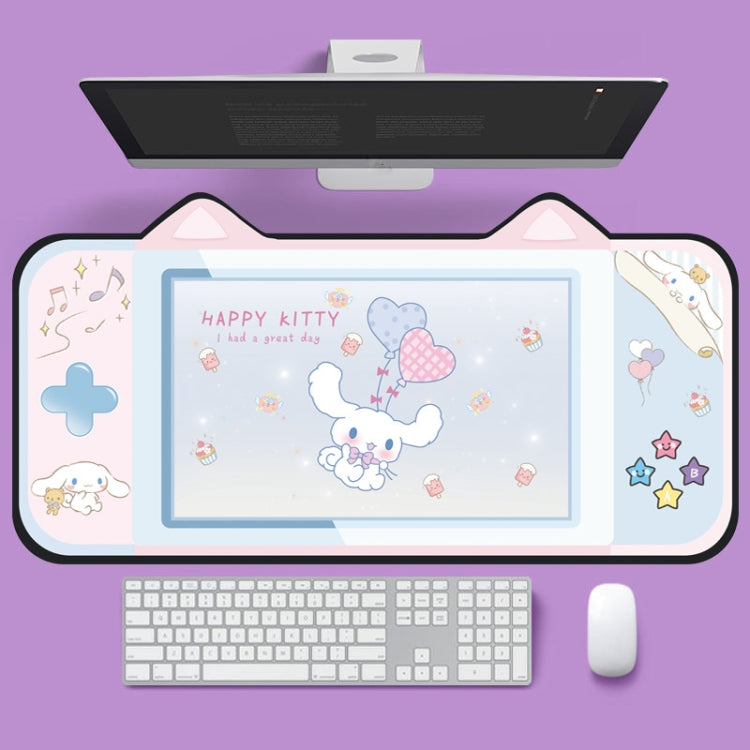 Cute Cat Ear Computer Keyboard Desk Pad Mouse Pad, 400 x 800 x 3mm, 400 x 800 x 2mm